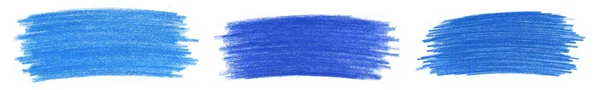 Set di macchie astratte disegnate da matita colorata isolata su sfondo bianco. — Foto Stock