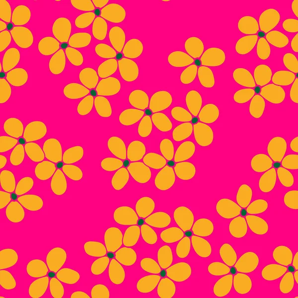 Virágos zökkenőmentes minta. Egyszerű színes háttér virág. — Stock Fotó