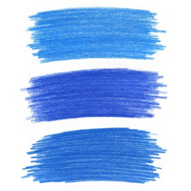 Renkli Kalem Tarafından Beyaz Arkaplanda İzole Edilmiş Soyut Leke Kümesi.