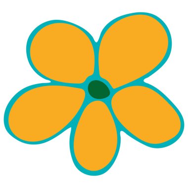 Renkli Karalama Çiçeği Beyaz Arkaplanda İzole Edildi.