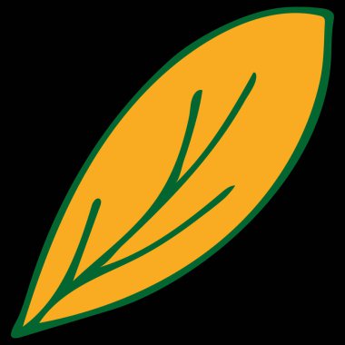 Siyah Arkaplanda Renkli Yapraklar İzole Edildi.