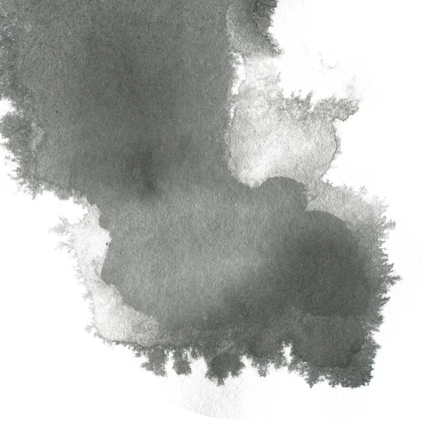 Hand Drawn Background with Watercolor Black and White Splashes. — Zdjęcie stockowe