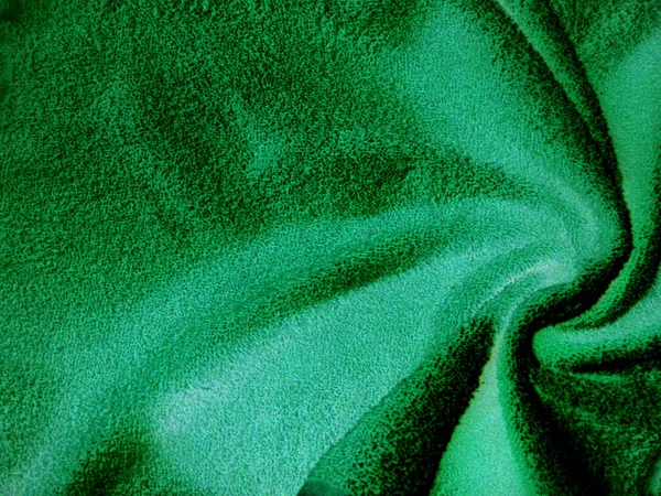 Color Terry towel. Texture Light Green Background. — Photo