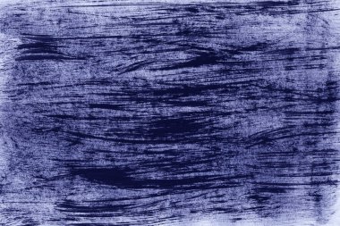 Bıyık fırçasıyla boyanmış mavi bir çarşaf. El çizimi gouache mavi soyut arka plan. Fırça darbelerinin dokusu.