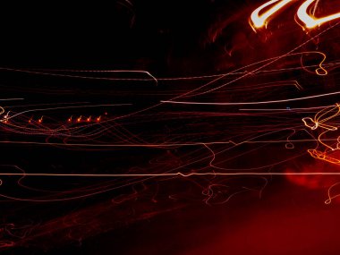 Parlayan neon ışıkları ile soyut arkaplan