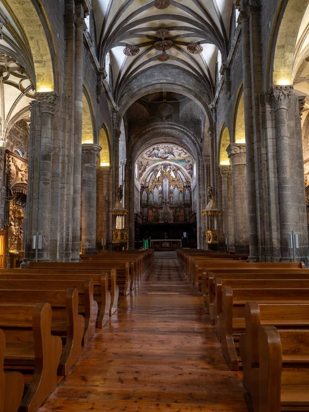 Dentro Catedral Românica Jaca Huesca Aragão Espanha — Fotografia de Stock