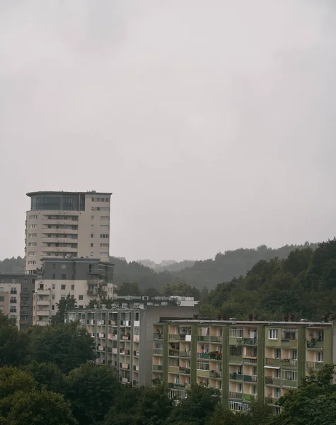 Vue Face Des Maisons Résidentielles Gdansk Pologne — Photo