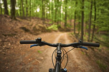 Ormanda birinci şahıs görünümü olan el bisikletçisi yok..