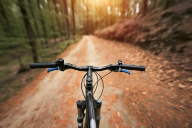 Ormanda birinci şahıs görünümü olan el bisikletçisi yok..