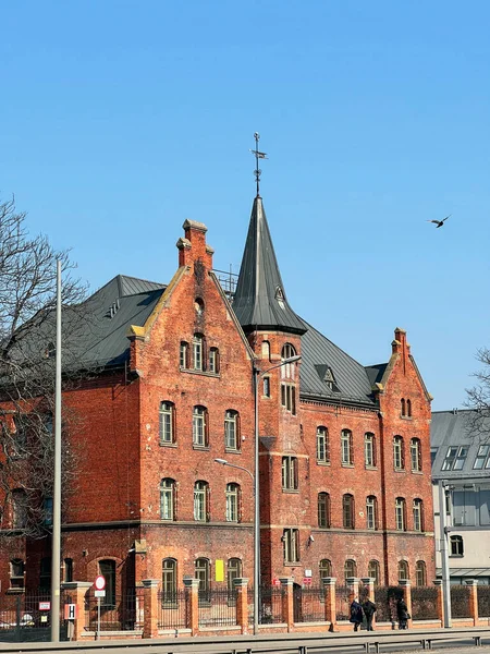 2022 Gdansk Poland Old European Building Made Red Brick 19Th — Stockfoto