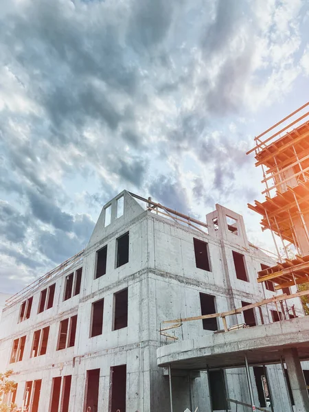 Beton Construction Site Concept Building New Living Houses Europe Made — Stock Photo, Image