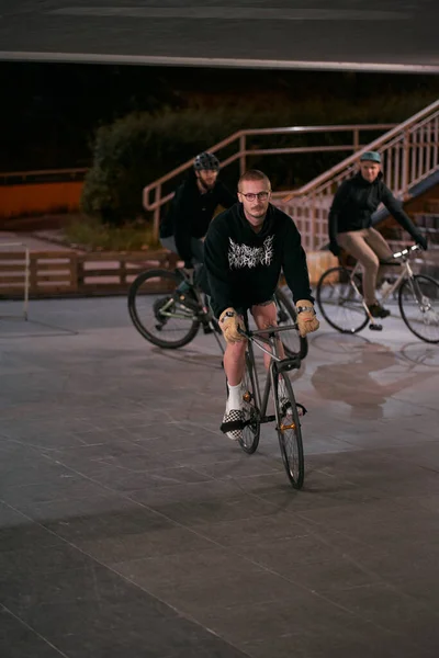 2022 Poland Tri City Gdansk Young Guys Playing Bike Polo — Stock Photo, Image