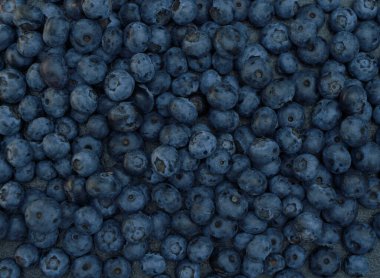 Top view background from freshly picked blueberries. Blueberry texture close-up blueberry