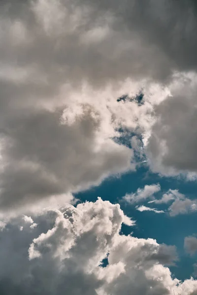 Backdrop Summer Sky Storm Natural Background Soft Clouds — Stockfoto