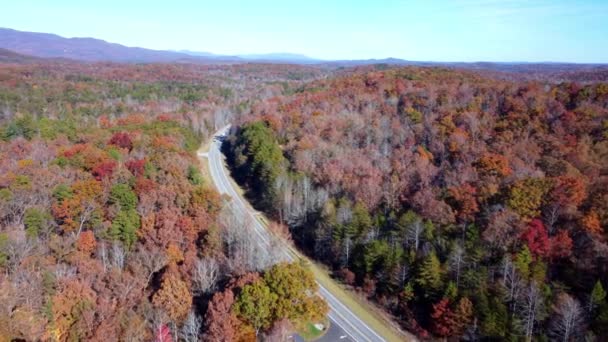 Dorongan Udara Atas Jalan Raya Upstate Carolina Selatan Terbang Atas — Stok Video