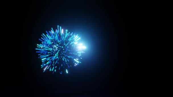 Render Glowing Sphere Orbiting Abstract Pulsating Object Endless Loop — Vídeo de Stock
