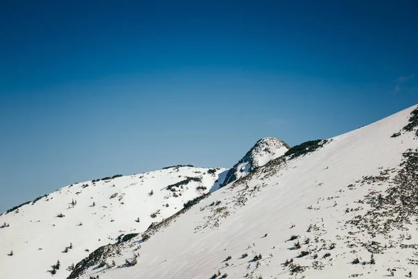 Dağlarda kar, ilkbaharda ve kışta buz. — Stok fotoğraf