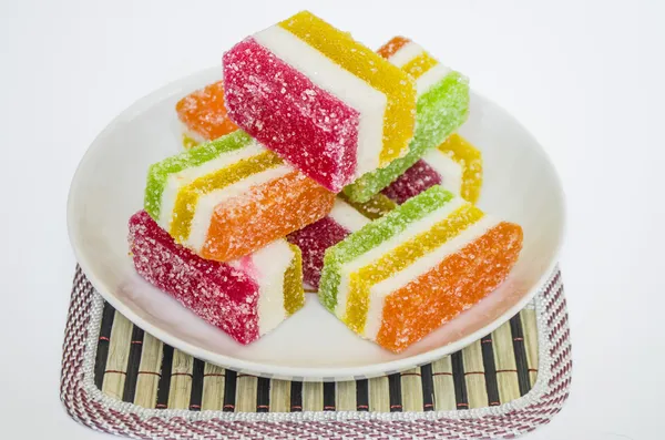 Gelatin, green, yellow, orange, candy, jujube — Stock Photo, Image
