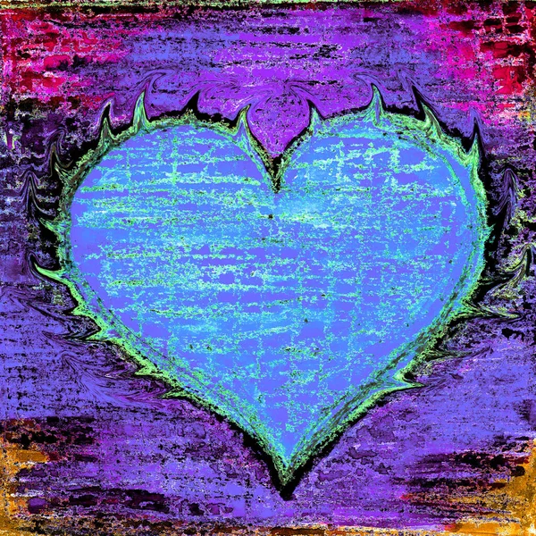Hand Drawn Abstract Heart Background — ストック写真