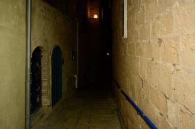 İsrail, Tel Aviv, 13 Kasım 2021 Tel Aviv Jaffa 'da dar sokakları olan eski bir kasaba..
