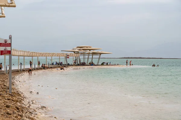 Dead Sea Israel October 2021 Hamei Zohar Beach — Stockfoto