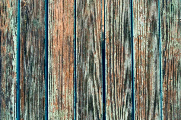 Stará Ošuntělá Dřevěná Prkna Popraskanou Barvou Pozadí — Stock fotografie