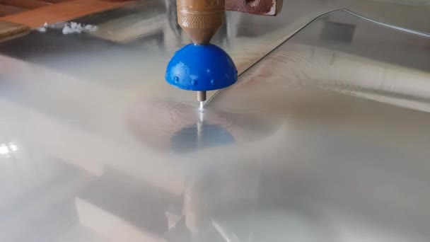 Máquina Corte Por Chorro Agua Alta Presión Para Varios Materiales — Vídeo de stock