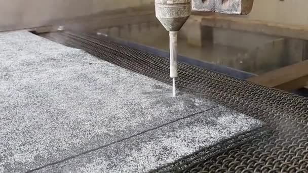 Hoge Druk Water Jet Snijmachine Voor Verschillende Materialen — Stockvideo