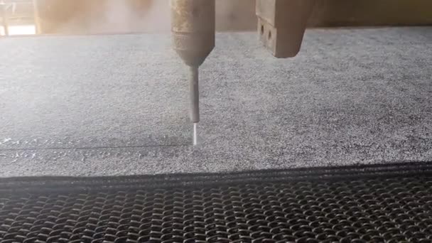 Hoge Druk Water Jet Snijmachine Voor Verschillende Materialen — Stockvideo