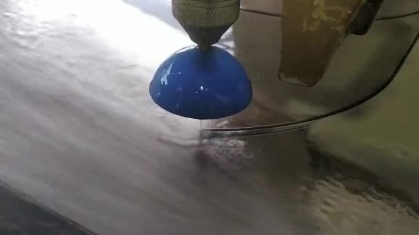 High Pressure Water Jet Cutting Machine Various Materials — Stock Video