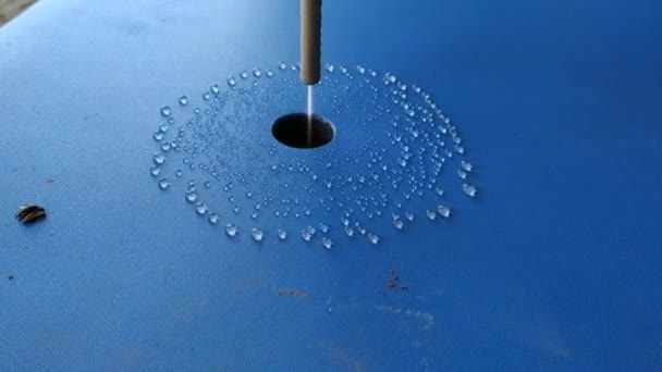 Hoge Druk Water Jet Snijmachine Voor Verschillende Materialen — Stockvideo