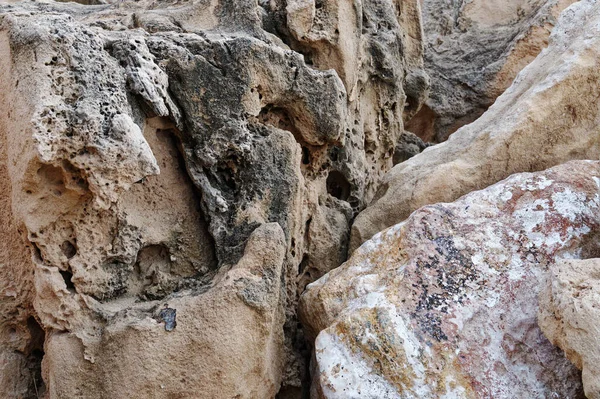 Montañas Arena Con Forma Asombrosa Playa Agreman Netanya Israel — Foto de Stock