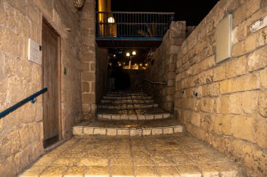İsrail, Tel Aviv, 13 Kasım 2021 Tel Aviv Jaffa 'da dar sokakları olan eski bir kasaba...