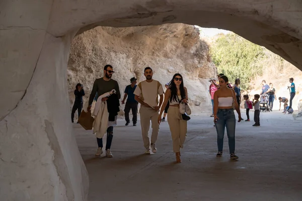 Beit Guvrin National Park Israel Dezembro 2021 Vista Visitada Montanhas — Fotografia de Stock