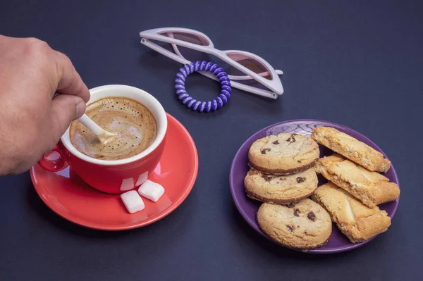 Kaffeepause Während Des Arbeitstages Kreative Menschen Werbung Für Das Geschäftskonzept — Stockfoto