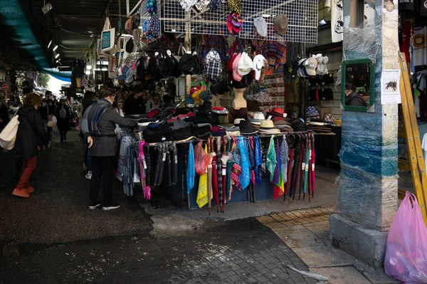 Tel Aviv Israil January 2022 Israelis Shop Carmel Market Shuk — Stock Photo, Image