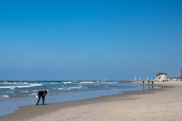 Tel Aviv Israel Ιανουαρίου 2022 Παραλία Ιερουσαλήμ Στο Τελ Αβίβ — Φωτογραφία Αρχείου