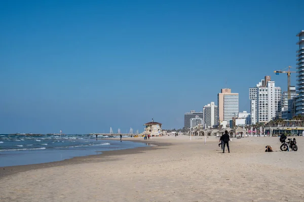 Tel Aviv Israel Januar 2022 Jerusalem Beach Tel Aviv — Stockfoto