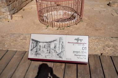 Güney İsrail 'deki Negev Çölü' nde, şimdi ulusal bir park olan antik Nabataean şehri Avdat 'taki yıkılmış binaların manzarası