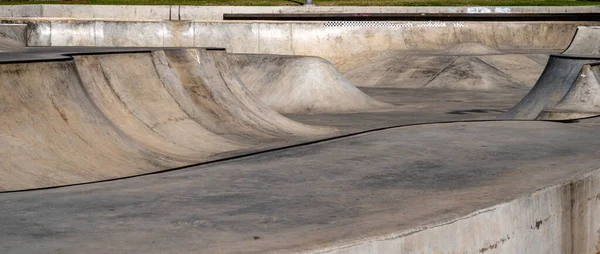 Öffentlicher Spielplatz Für Ein Skateboard Freizeitpark Kein Volk — Stockfoto
