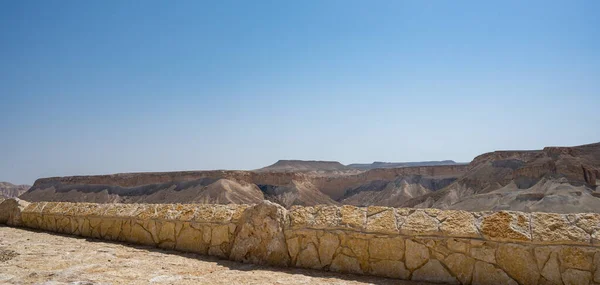 Szenische Aussicht Auf Den Ein Avdat Nationalpark Der Park Und — Stockfoto