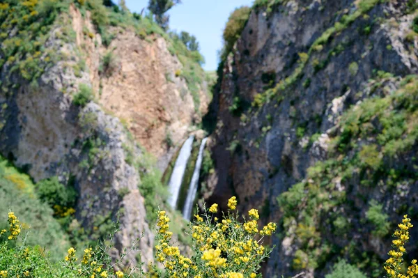 Paisagem Cachoeira Corrente Água Ayun Rio Nahal Ayun Reserva Natural — Fotografia de Stock