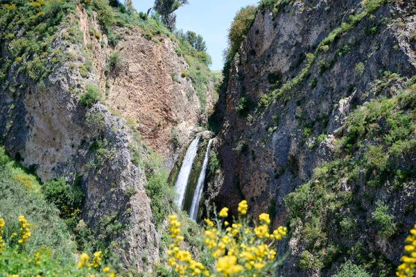 Paisagem Cachoeira Corrente Água Ayun Rio Nahal Ayun Reserva Natural — Fotografia de Stock