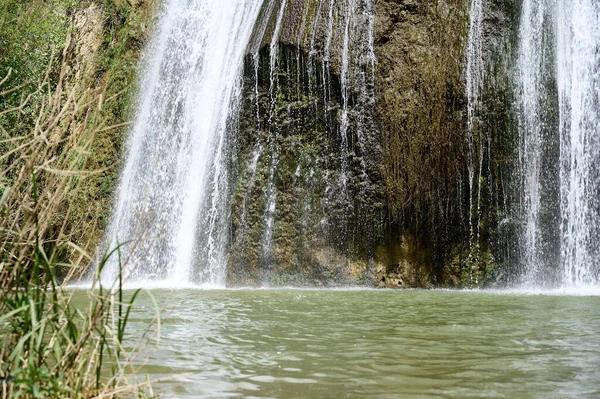 Paisagem Cachoeira Corrente Água Ayun Rio Nahal Ayun Reserva Natural — Fotografia de Stock