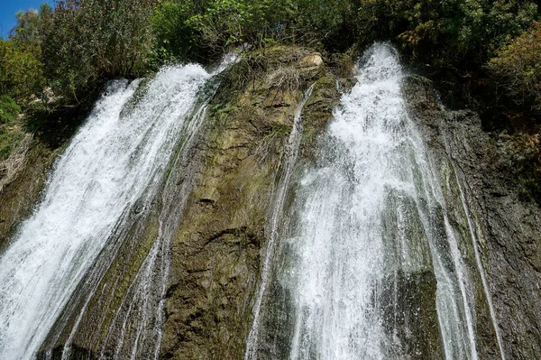 Waterfall Landscape Ayun Fall Water Stream River Nahal Ayun Nature — Stock Photo, Image