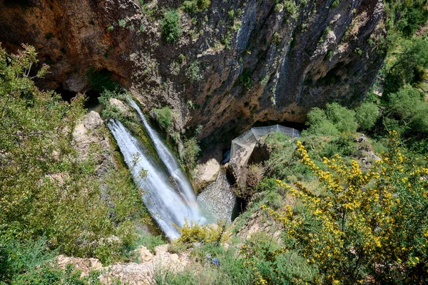 Nahal Ayun Israel Abril 2022 Vista Superior Deck Observação Cachoeira — Fotografia de Stock