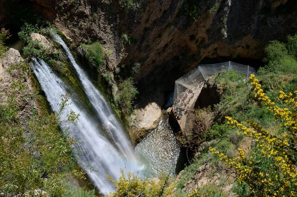 Nahal Ayun Israel Abril 2022 Vista Superior Deck Observação Cachoeira — Fotografia de Stock