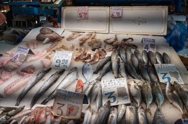 ATHENS, GREECE - MAY 14, 2022: Central Municipal Athens Market located on Afiinas street , Greece