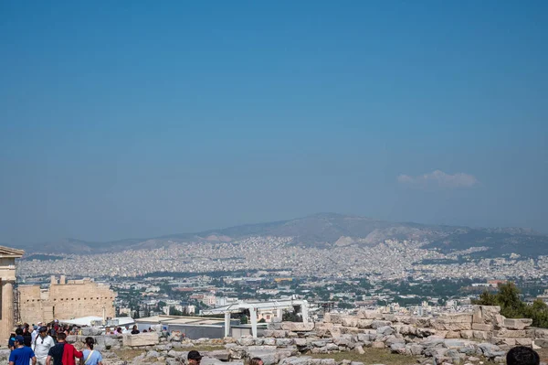 Athens Greece May 2022 Acropolis Athens Ancient Citadel Perched Rocky — Stock Photo, Image