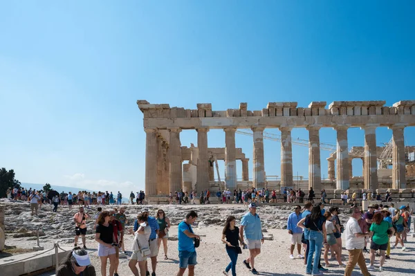 Athens Greece May 2022 Acropolis Athens Ancient Citadel Perched Rocky — Stockfoto